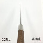 Stainless Silver Steel No. 3　Mirror Finish　Sujibiki Knife (Slicer)　Walnut Tree Octagonal Handle