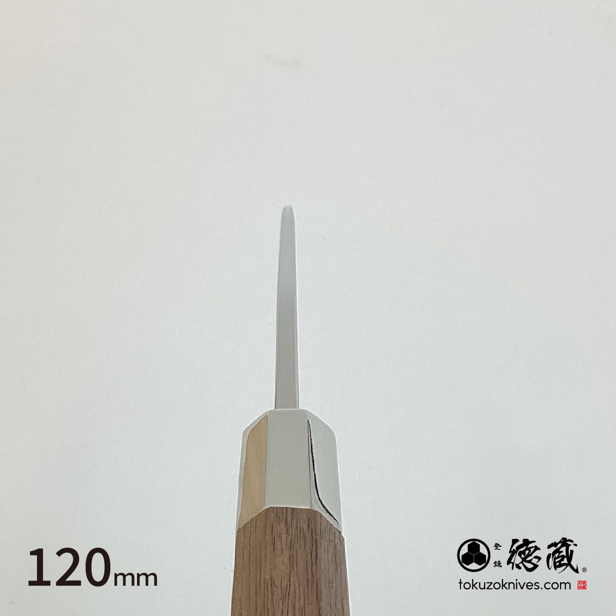 銀三 鏡面 中厚ペティ 胡桃八角