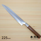 Gin San Mirror Finish Yanagiba Knife Walnut Octagonal Tensoge Handle