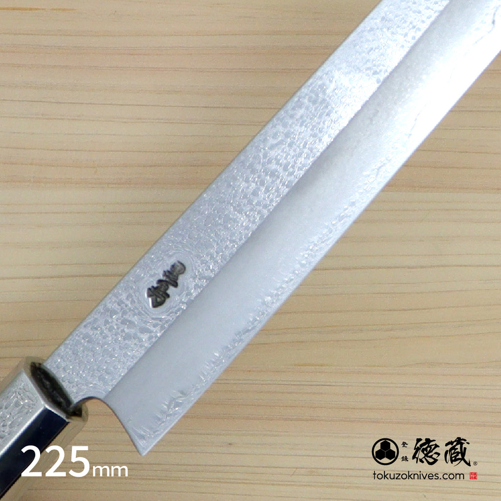Gin San Mirror Finish Yanagiba Knife Walnut Octagonal Tensoge Handle