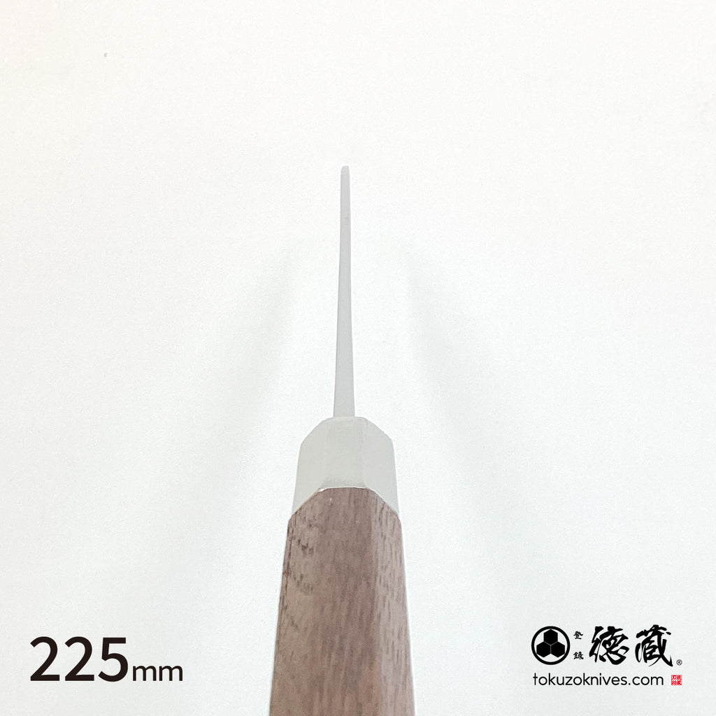 Gin San Mirror Finish Yanagiba Knife Walnut Octagonal Tensoge Handle