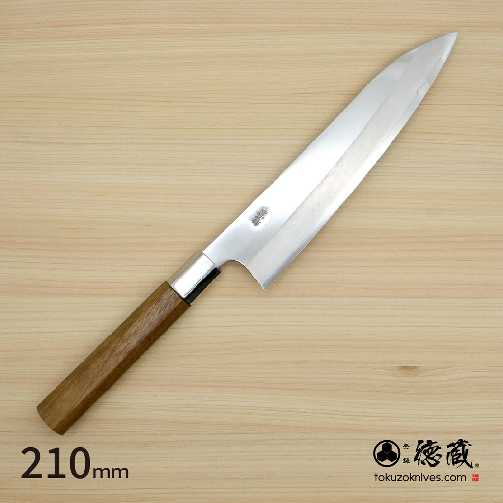 銀三 鏡面 牛刀 胡桃八角