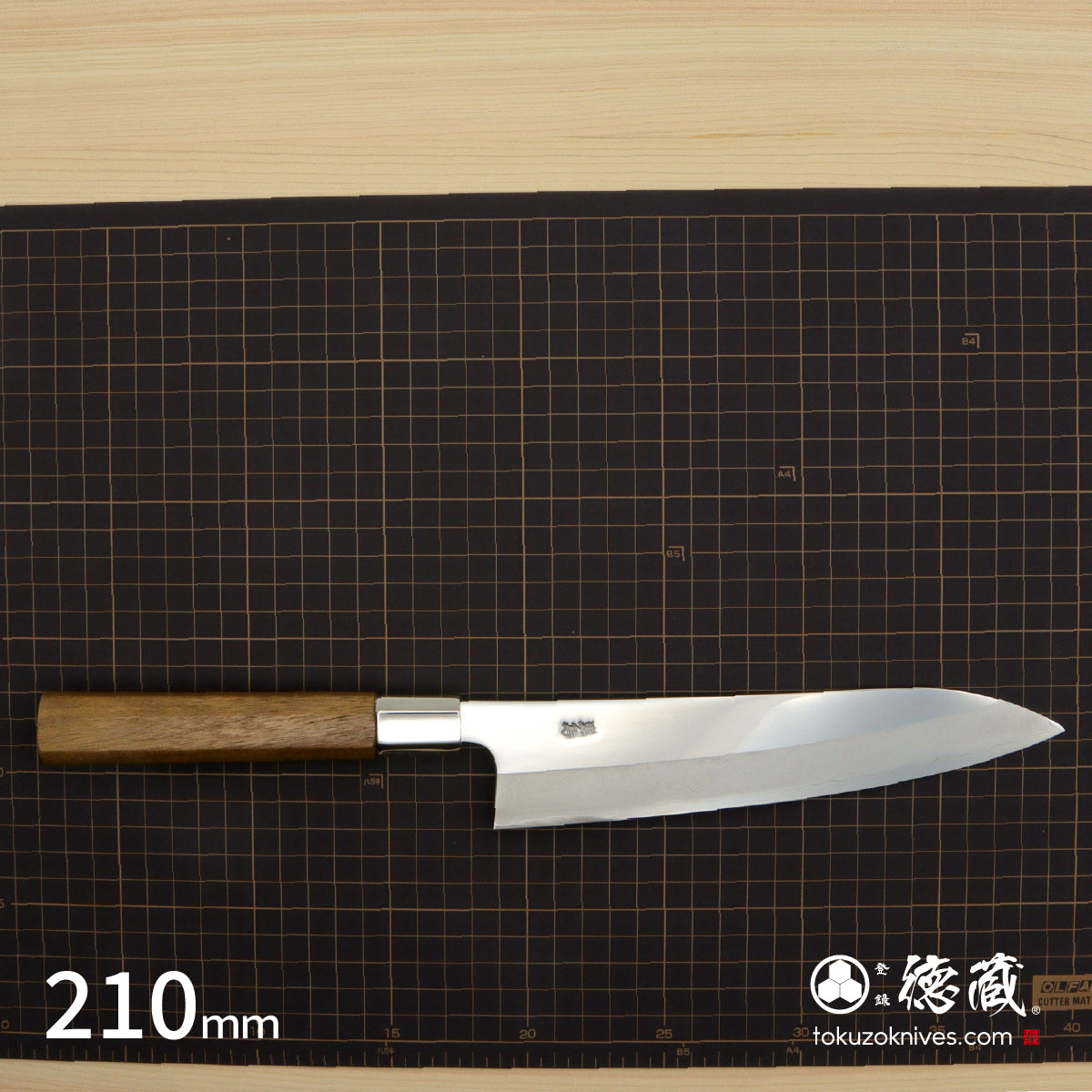 銀三 鏡面 牛刀 胡桃八角