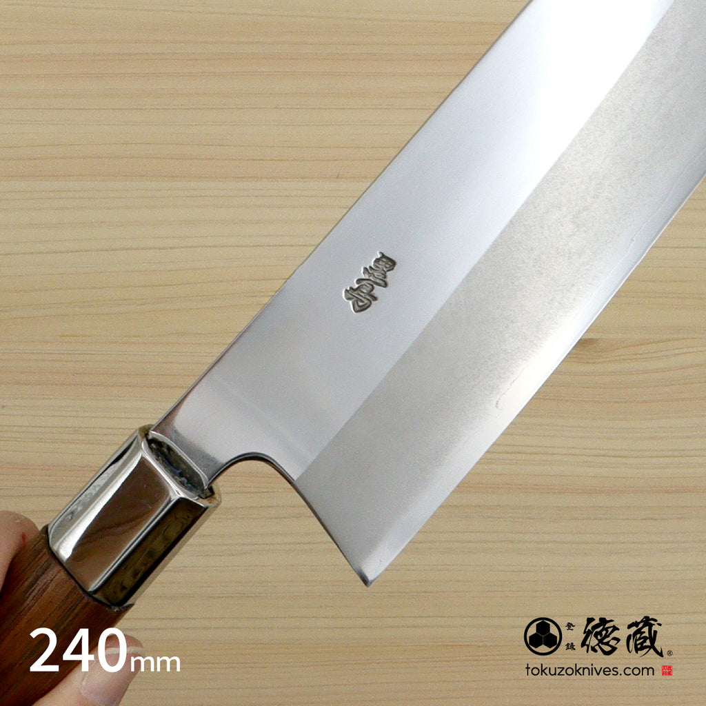 銀三 鏡面 牛刀 胡桃八角
