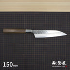 Gin San Petty / Paring Knife Japanese pattern Walnut Octagonal Handle