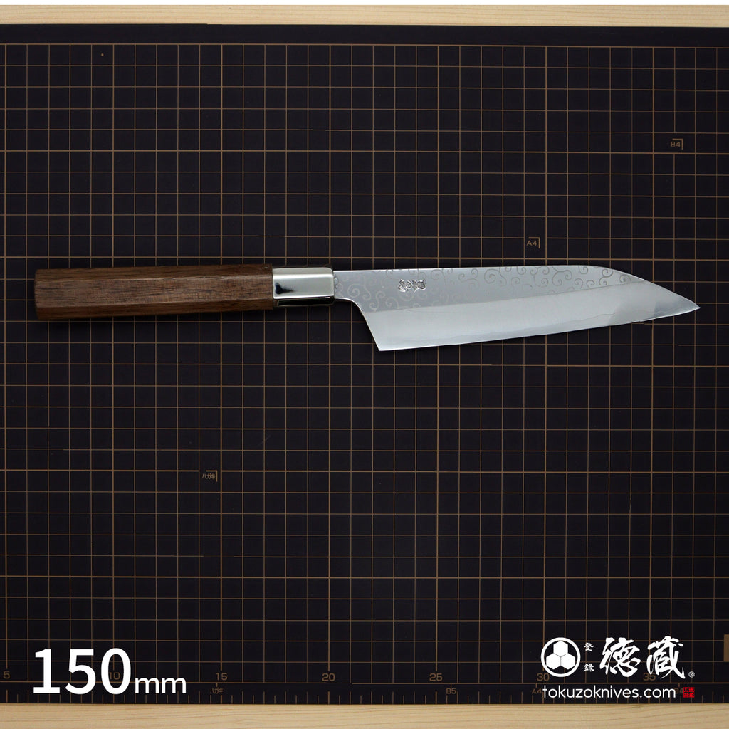 Gin San Petty / Paring Knife Japanese pattern Walnut Octagonal Handle