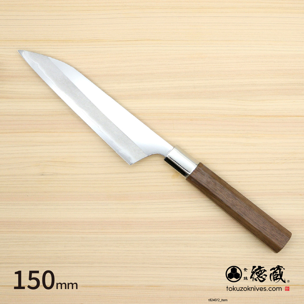 Gin San Petty / Paring Knife Japanese pattern Walnut Octagonal Handle