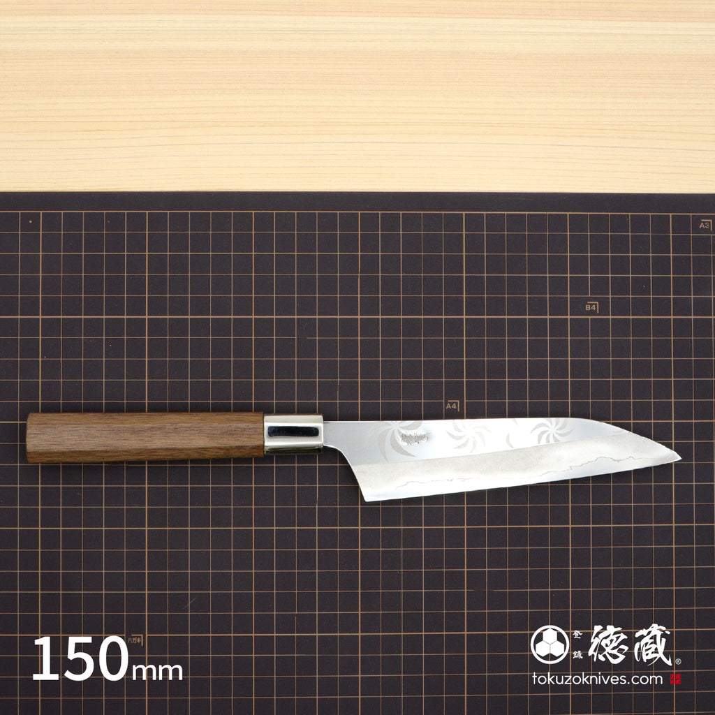 Gin San Petty / Paring Knife Japanese pattern Walnut Octagonal Handle