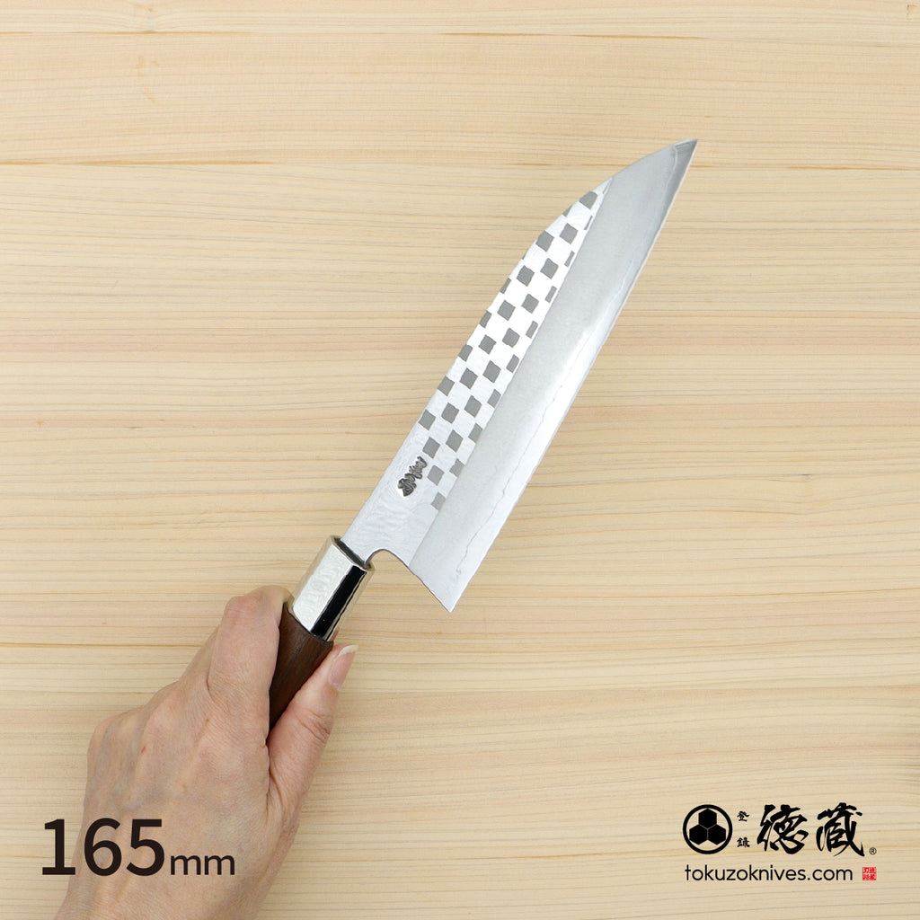 Gin San Funayuki Knifee Japanese pattern Walnut Octagonal Handle