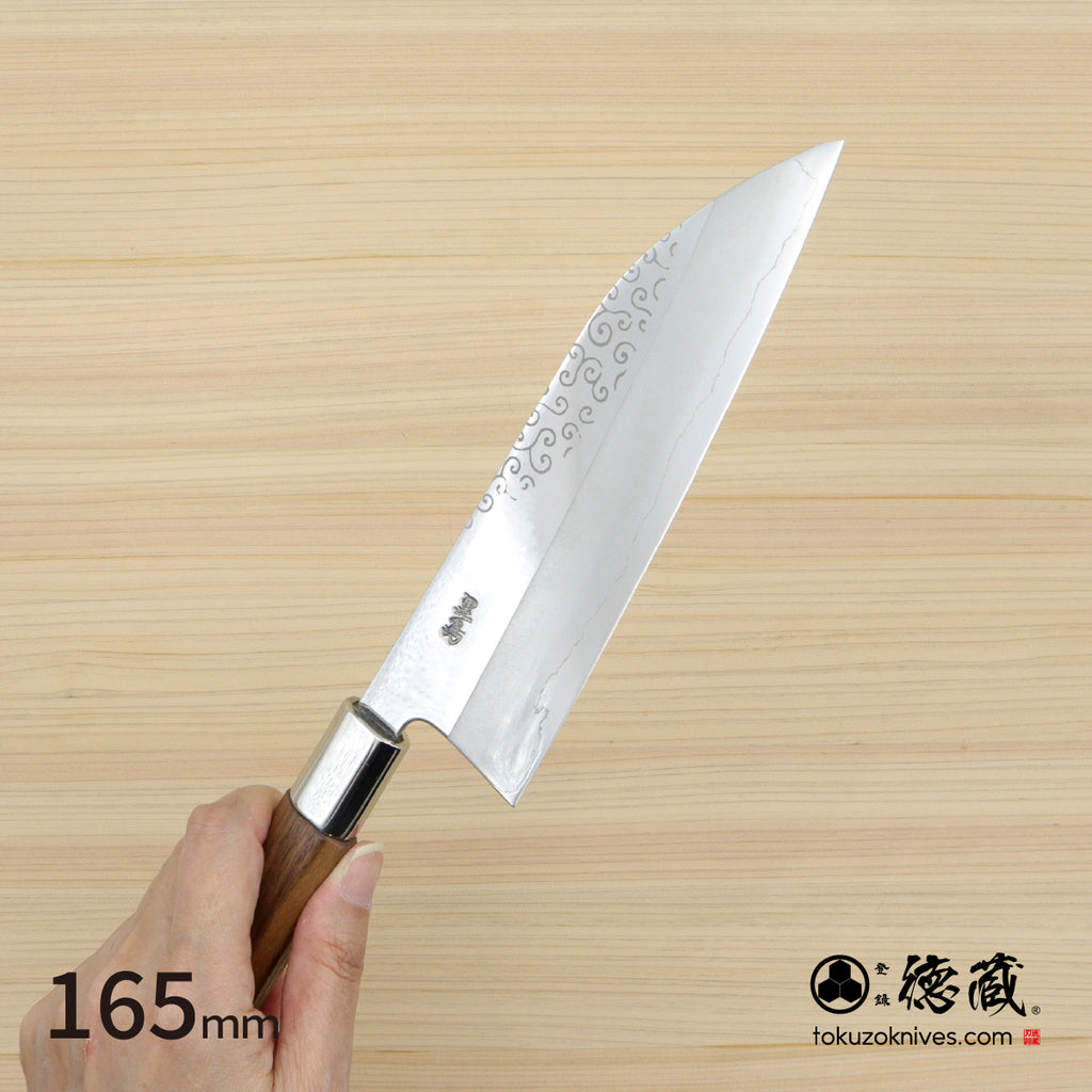 Gin San Funayuki Knifee Japanese pattern Walnut Octagonal Handle