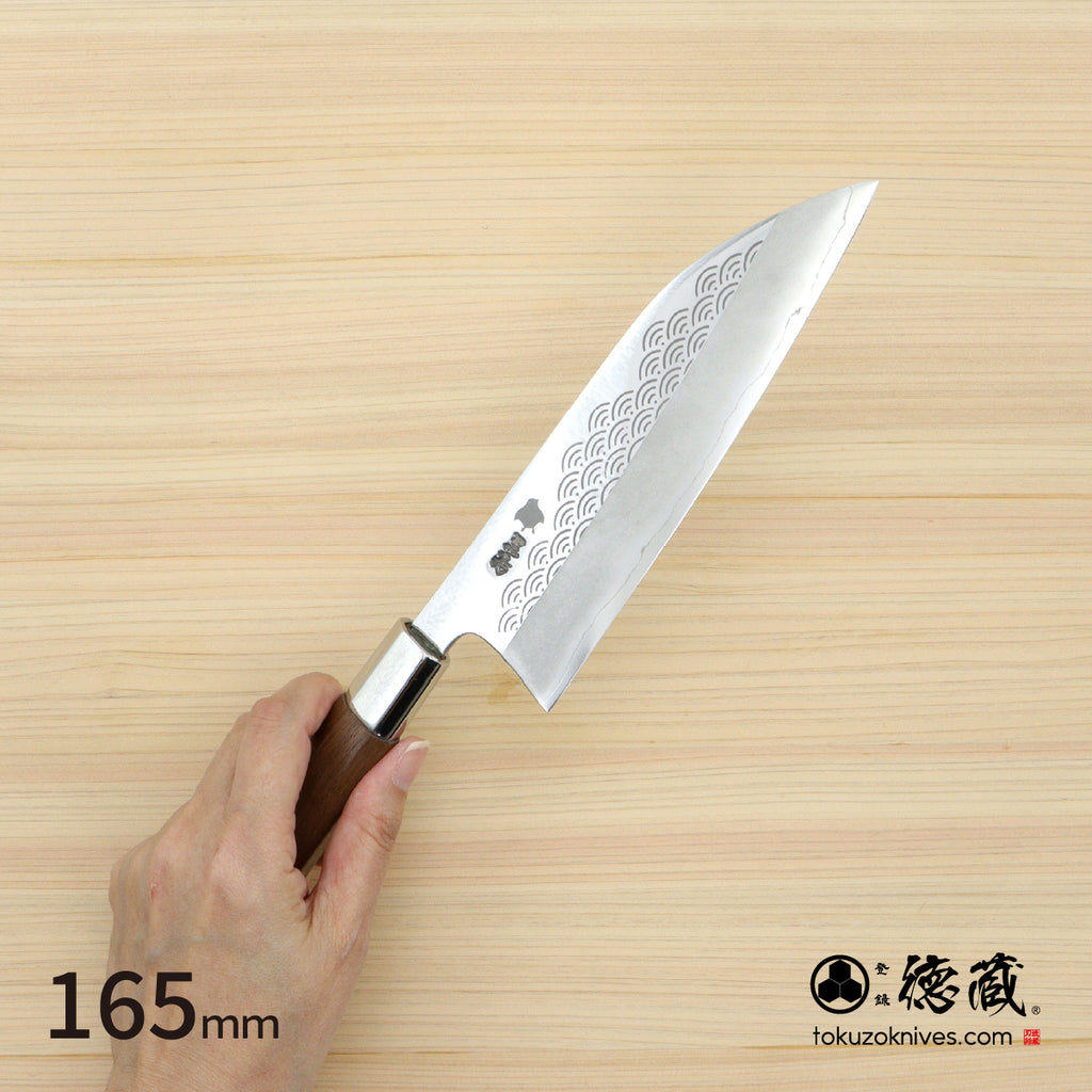 Gin San Funayuki Knifee Japanese pattern Walnut Octagonal Handle