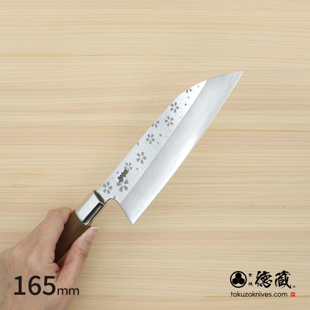 Gin San Funayuki Knifee Japanese pattern Walnut Octagonal Handle