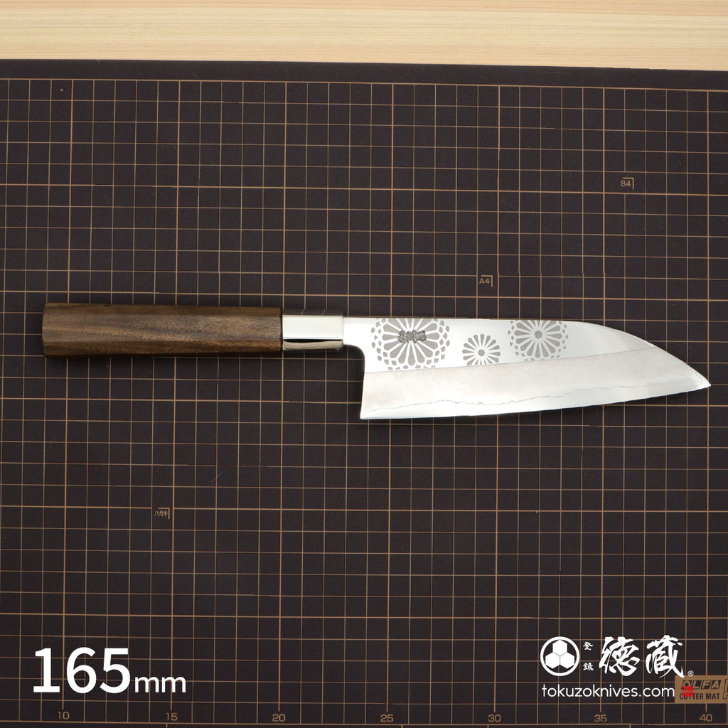 Gin San Funayuki Knifee Japanese pattern Walnut Octagonal Handle