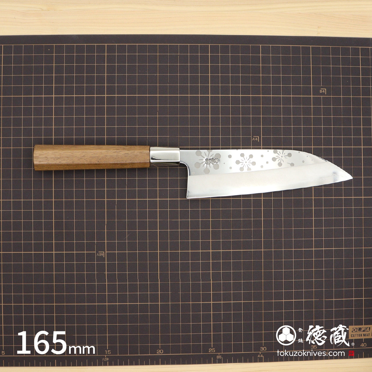 Gin San Funayuki Knifee Japanese pattern Walnut Octagonal Handle