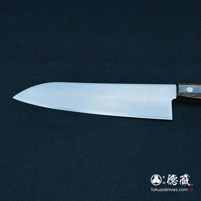 SLD Santoku knife, dark brown handle