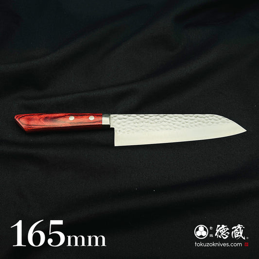 VG1 Santoku knife with red handle