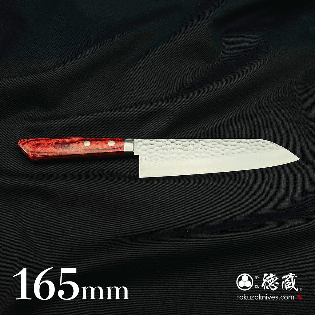 VG1　三徳包丁　赤ハンドル