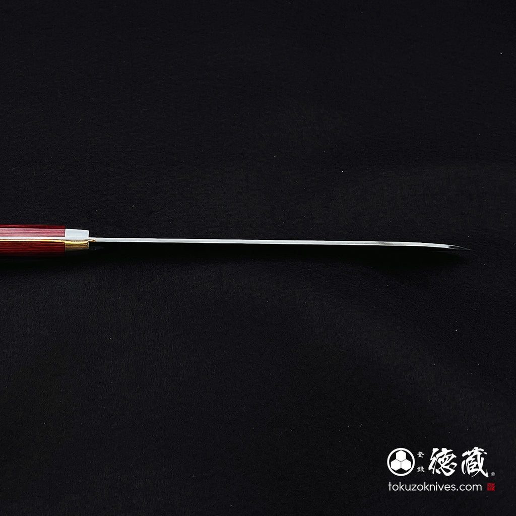 VG1　三徳包丁　赤ハンドル