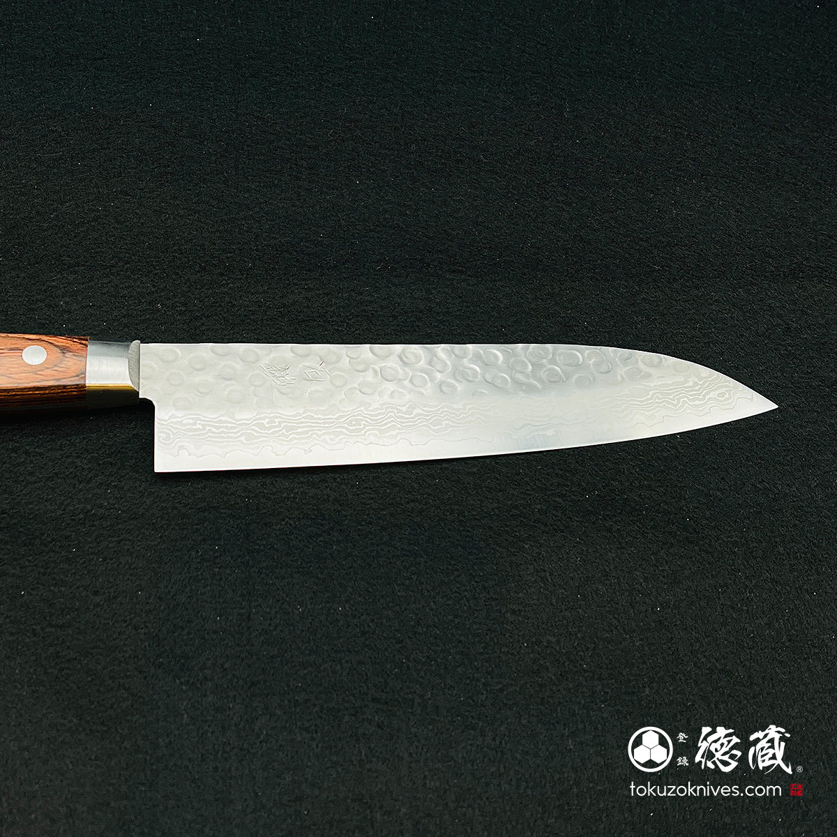 VG10 Santoku knife, mahogany handle