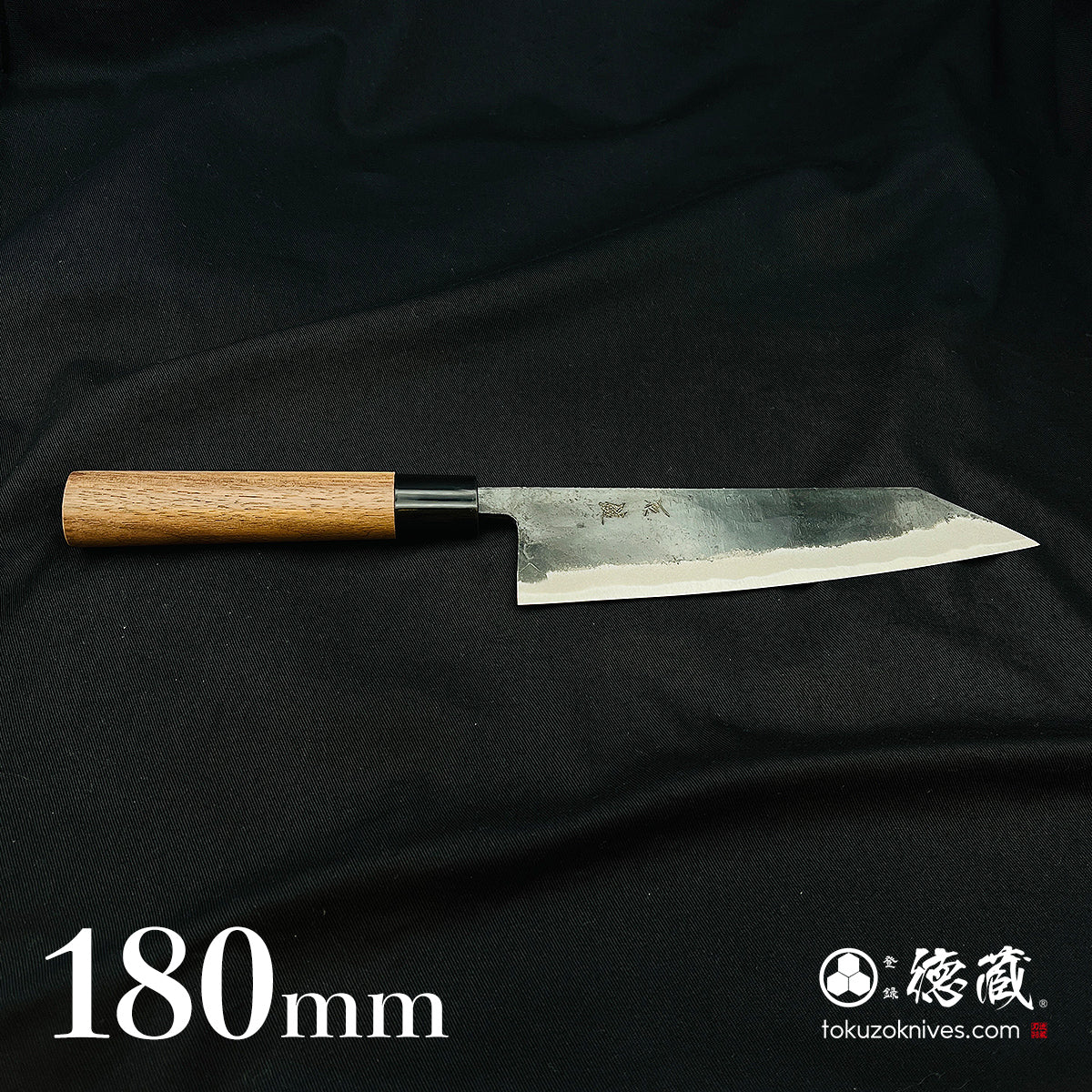 blue-2 carbon steel  Black finish Bunka( Kiritsuke) knives walnuts handle