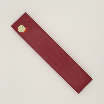 Carbon White Steel No. 2　 Nakiri Knife　blackened finish Cherry Wood Octagonal Handle