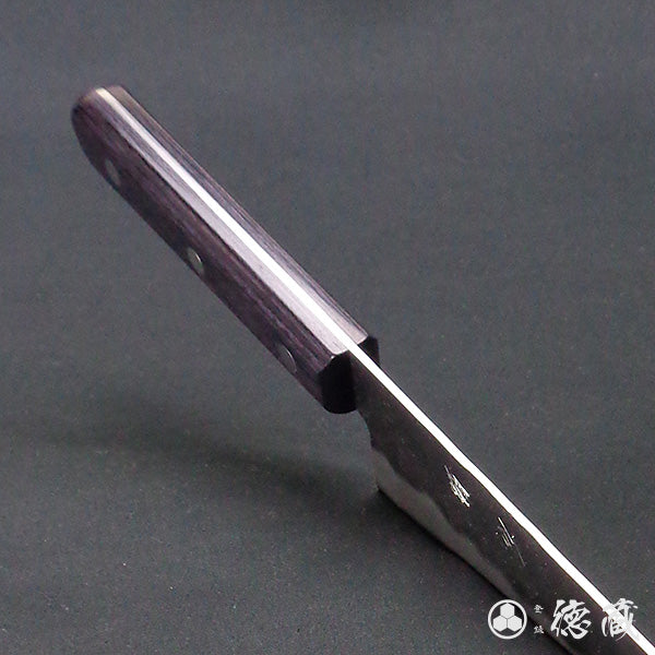 银三 梨皮润饰 三德刀 紫色手柄