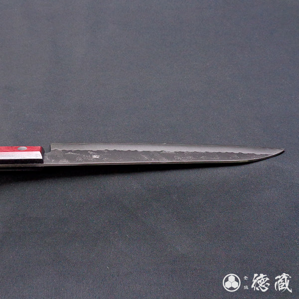 Silver-3 matt finish Santoku- knife red handle