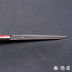 Silver-3 matt finish Santoku- knife red handle