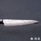 Silver-3 matt finish petty knife purple handle