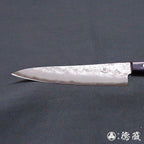 Silver-3 matt finish petty knife purple handle