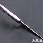 Silver-3 matt finish petty knife purple handle