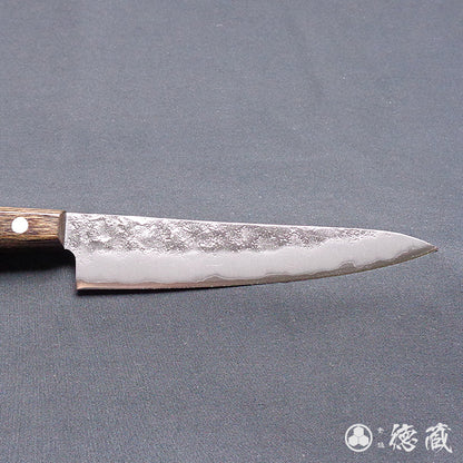 Silver-3 matt finish petty knife dark brown handle