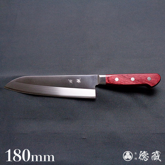 A8 Santoku-knife red handle