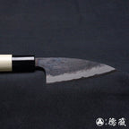 Blue 2  Black finish   small knife  white magnolia handle