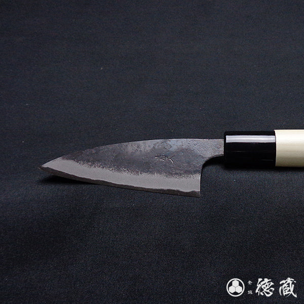 Blue 2  Black finish   small knife  white magnolia handle