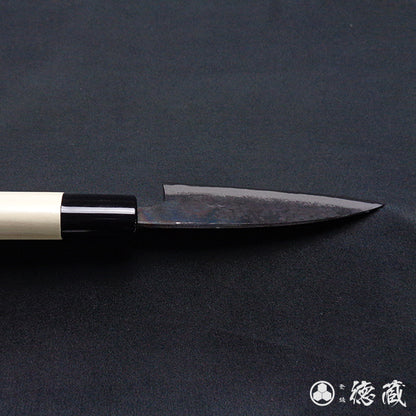 Blue 2  Black finish   small knife  white magnolia handle