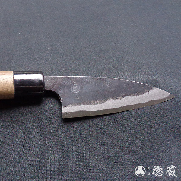 Blue-2 blackened finish small kitchen knife walnut handle – 徳蔵刃物 TOKUZO  KNIVES