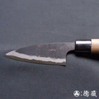 青二　黒打仕上　小包丁　胡桃柄