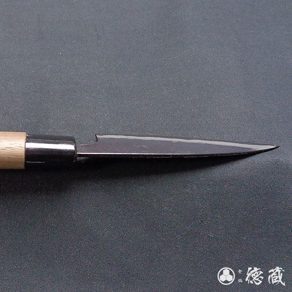 Blue-2  blackened finish  small kitchen knife  walnut handle