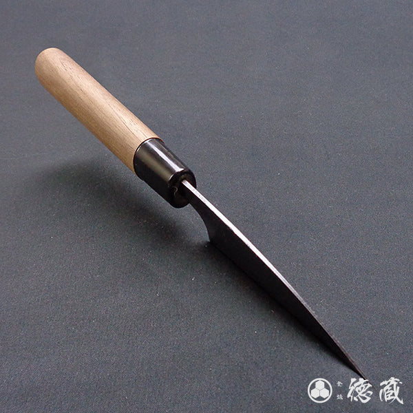 Blue-2  blackened finish  small kitchen knife  walnut handle