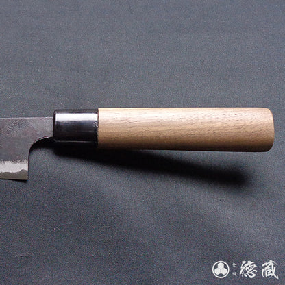 Blue-2  blackened finish  small kitchen knife  walnut handle