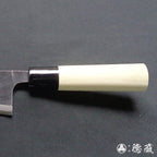 青二　黒打仕上　小出刃包丁　朴柄