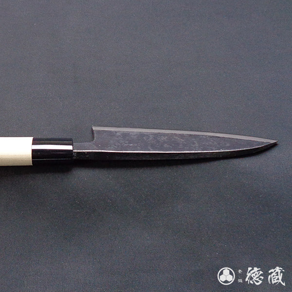 青二　黒打仕上　厚出刃包丁　朴柄