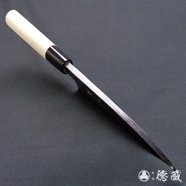 青二　黒打仕上　厚出刃包丁　朴柄
