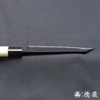 青二　黒打仕上　切付包丁　朴柄