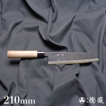Blue2  black finish  Kiritsuke-knife  walnuts handle