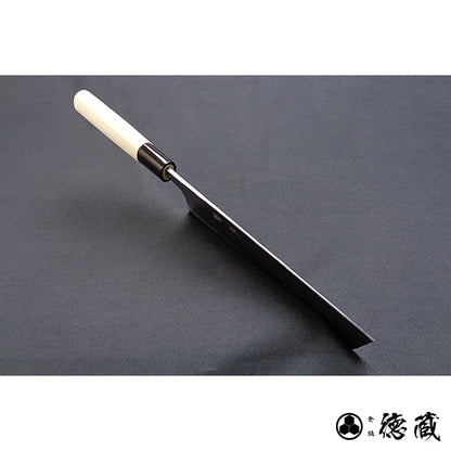 white-1  blackened finish  Nakiri-knife  park handle