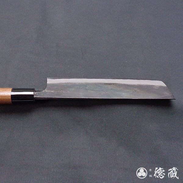 White1  black finish  Nakiri-knife  walnuts handle