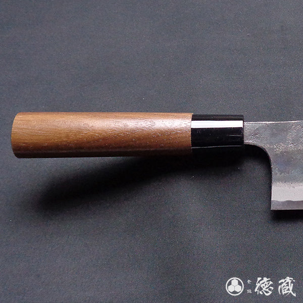 White1  black finish  Nakiri-knife  walnuts handle