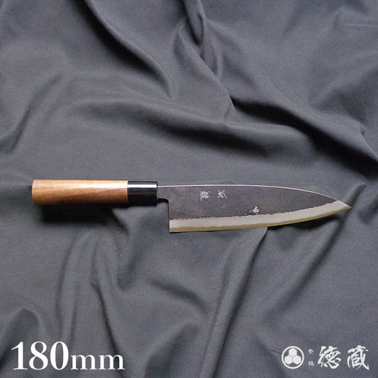 青二 黒打仕上 伊予型舟行包丁 胡桃柄